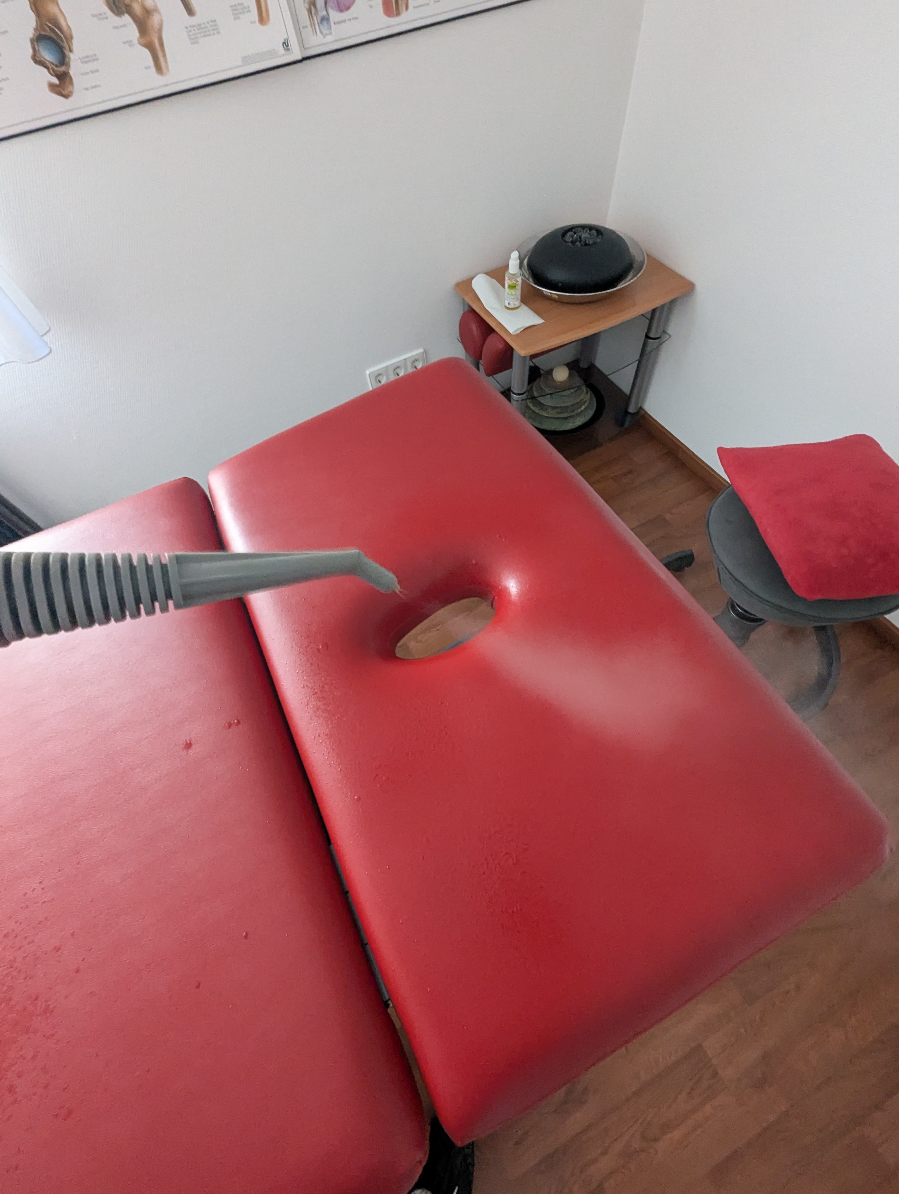 Physiotherapie-Liegepolster nach der Trockendampfreinigung