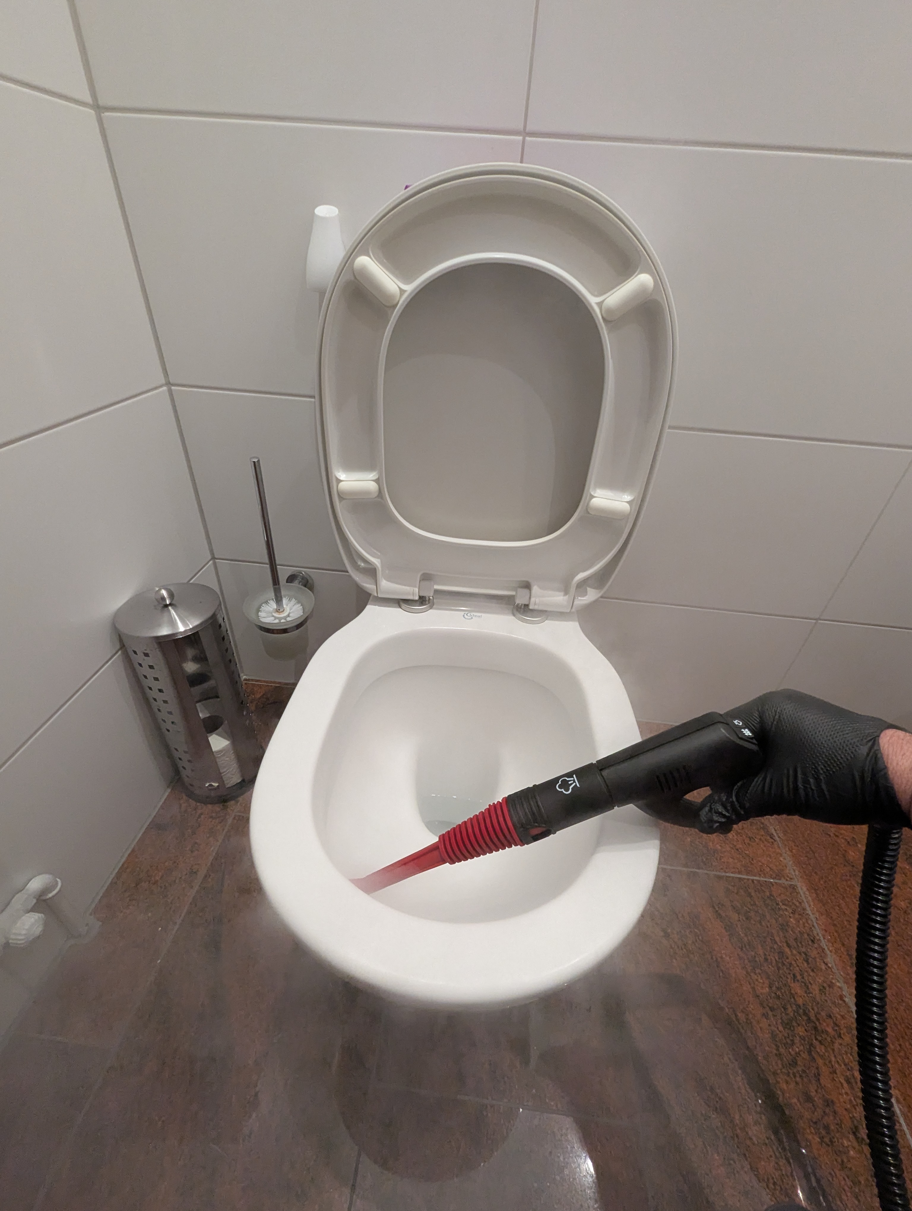 WC nach Trockendampfreinigung — tiefenrein ohne Chemie
